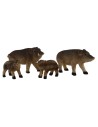 Set of 4 boars for statues 8-10 cm