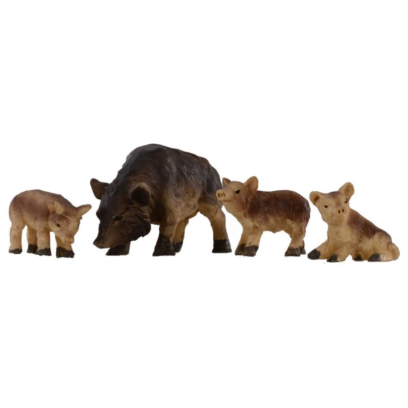 Set of 4 pigs for statues 8-10 cm