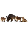 Set of 4 pigs for statues 8-10 cm