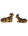 Ox and donkey set for statues 12 cm