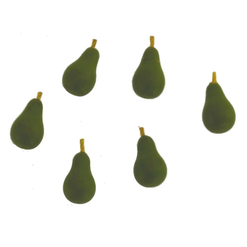 Set of 6 green pears mm 7