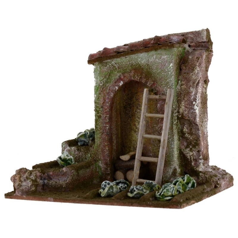 Orto per presepe con ripostiglio cm 19,5x14,5x17 h per statue