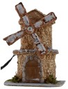 Working resin windmill 12X8.5X15.3 cm h