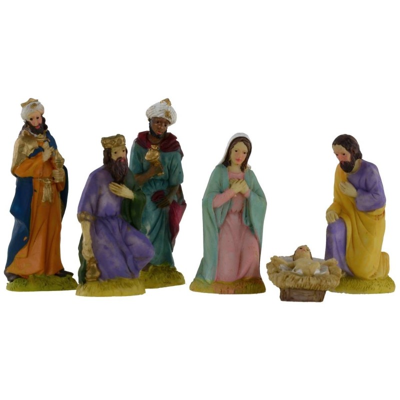 Conjunto Natividad 6 figuras serie 9 cm para belén