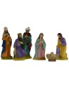 Set Natività 6 soggetti serie 9 cm per presepe Mondo Presepi