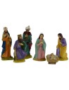 Set Natività 6 soggetti serie 9 cm per presepe Mondo Presepi