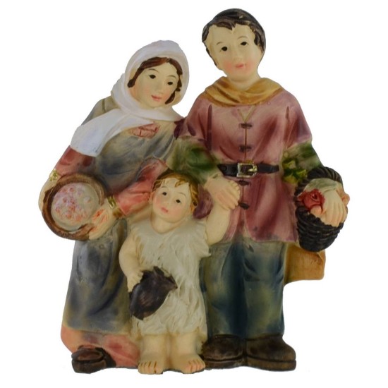 Famiglia in resina serie 8 cm Mondo Presepi