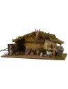 Hut complete with 10 cm Landi statues with fire and functioning