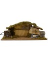 Hut with fire and functioning fountain cm 54x25x21 h for 8-10