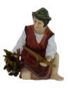 Kneeling shepherd 9 cm series in resin