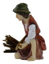 Kneeling shepherd 9 cm series in resin