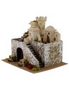 Palestinian village on two floors cm 37,5x31x31, 5 h