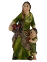 Donna con bambino in resina serie 8 cm Mondo Presepi