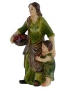 Donna con bambino in resina serie 8 cm Mondo Presepi