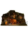 Illuminated crib complete with Nativity Landi cm 10 with