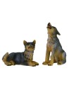 Set due lupi per statue 10-12 cm Mondo Presepi