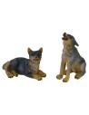 Set of two wolves for statues 10-12 cm