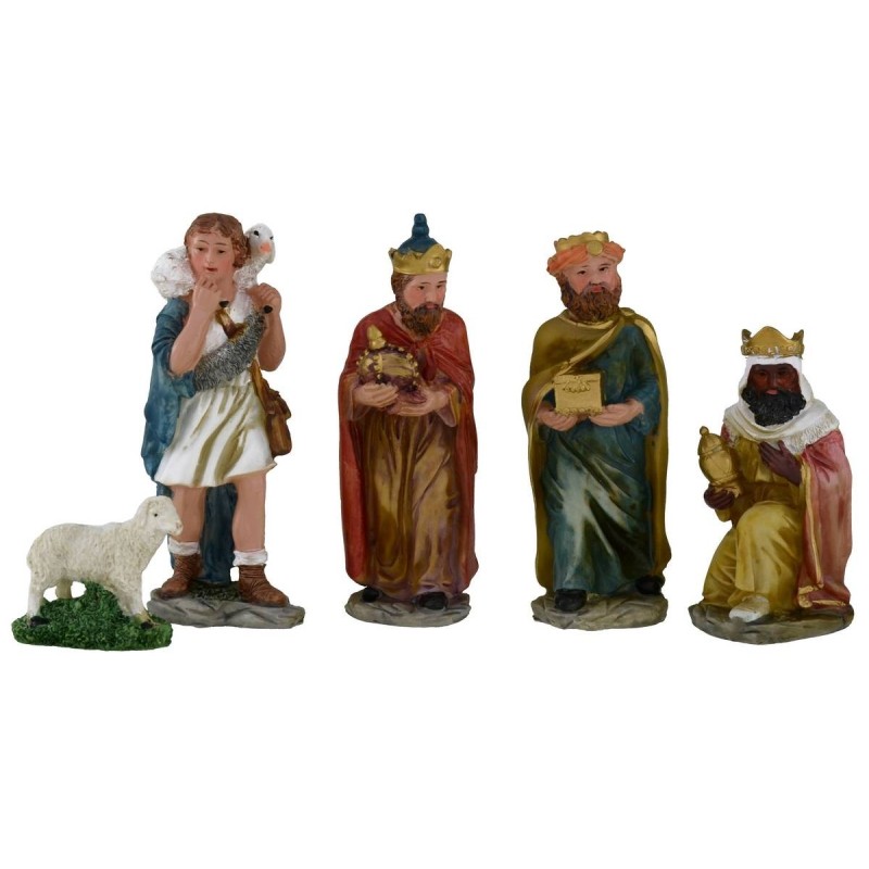 Conjunto de 3 Reyes Magos con pastor serie 15 cm Mundo