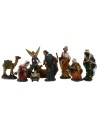 Set 10 figure 7 cm Natività presepe, Re Magi, angelo e cammello