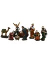 Set 10 figures 7 cm Nativity scene, Magi, angel and camel