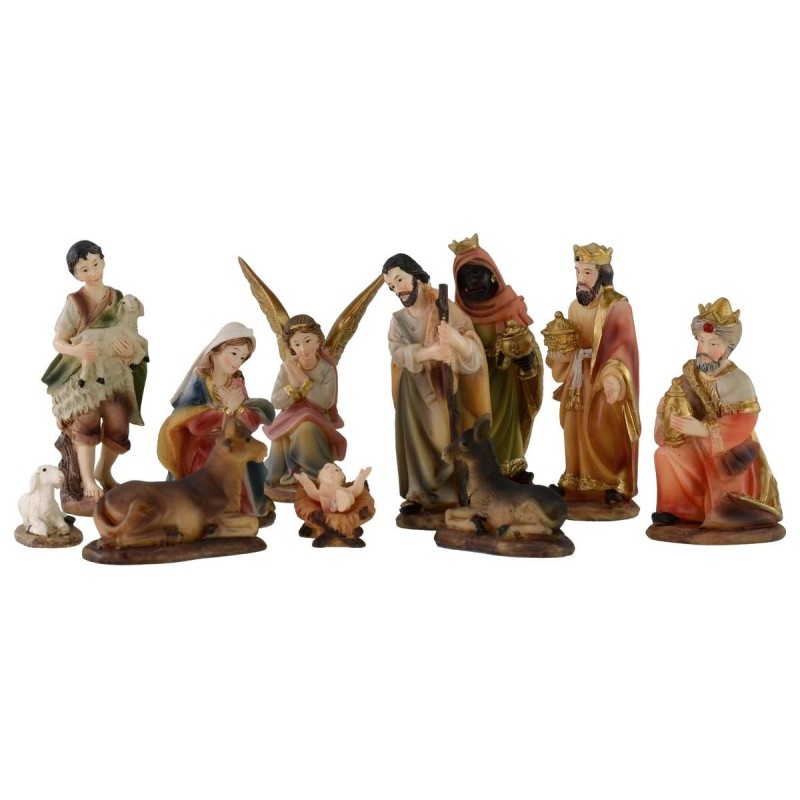 Conjunto Natividad 11 figuras de 9 cm para belén Mundo