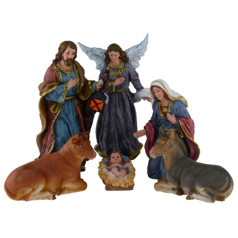 Natividad en conjunto de 11 figuras de 27 cm para belén