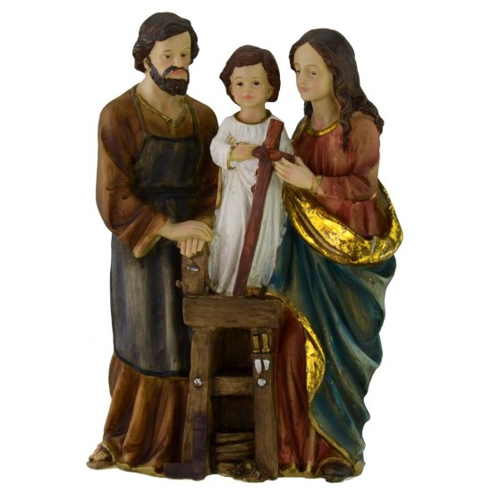 Sacra Famiglia in resina cm 18,5x9,5x31 h cm Mondo Presepi