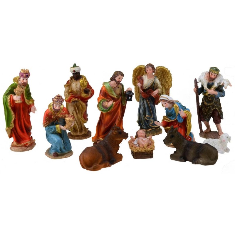 Conjunto de Natividad para belén con 11 figuras de resina