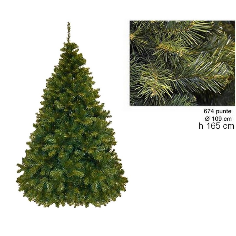 Albero di Natale pino paris 165 cm rami 674 Mondo Presepi