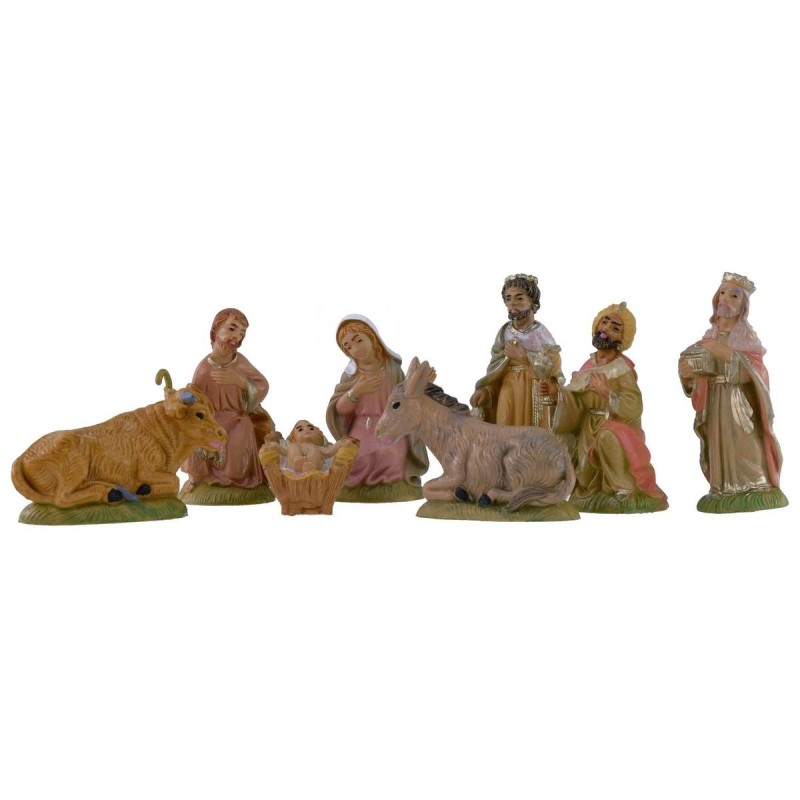 Natividad 8 figuras serie 8 cm en PVC Mundo Pesebres