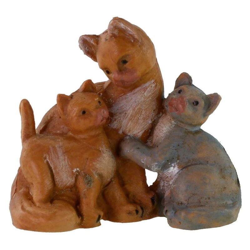 Famiglia di gatti serie 12 cm Fontanini Mondo Presepi