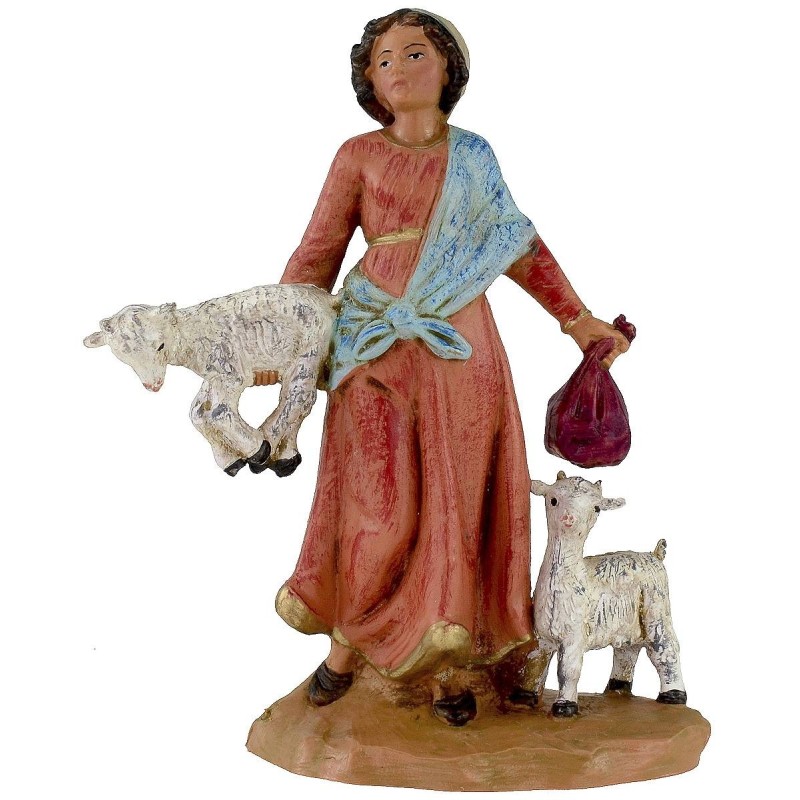 Shepherdess with goats 12 cm Fontanini