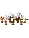 Set 12 fowl series 10 cm Fontanini