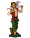 Good shepherd with sheep behind 12 cm in pvc