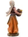 Oriental woman with basket cm 9 in resin