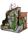 Illuminated house with functioning fountain cm 30x21x35 h