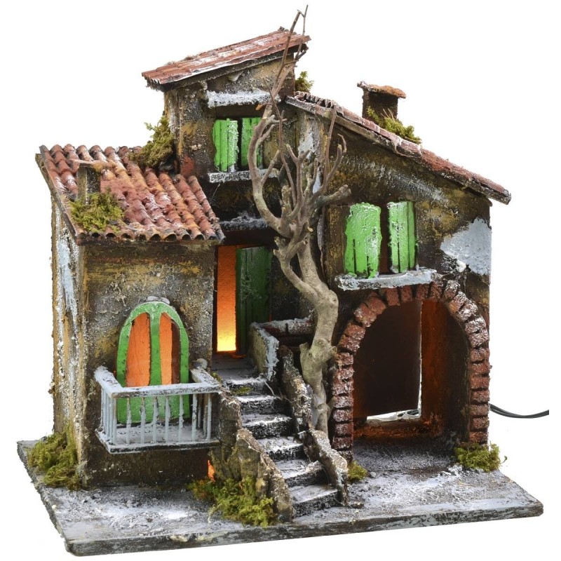 Casas iluminadas con tienda de 30x21x29,5 cm h Mundo