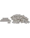 White granite effect bricks 10x6x3 mm, bag 150 pieces