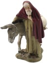 Eastern wayfarer with donkey in painted resin 10 cm Landi