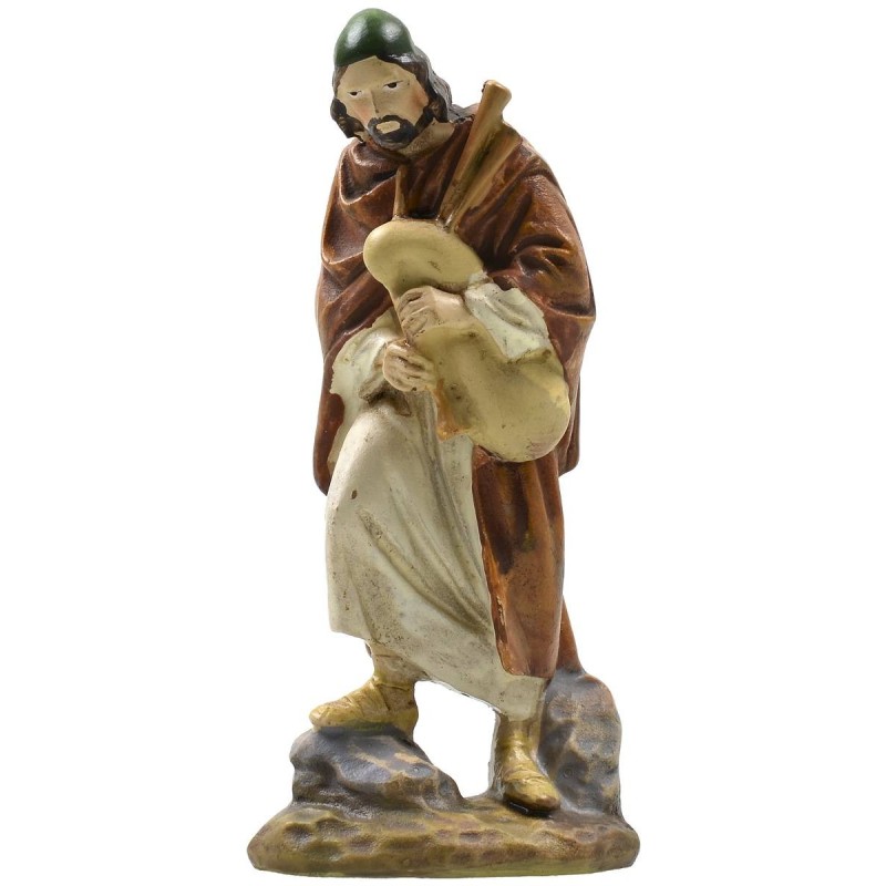 Oriental bagpiper in painted resin 10 cm economic series Landi