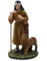 Oriental wanderer with dog in painted resin 10 cm Landi