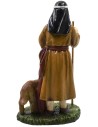 Oriental wanderer with dog in painted resin 10 cm Landi