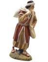 Shepherd with sacks in painted resin 10 cm Landi economic series