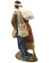 Shepherd with sacks in painted resin 10 cm Landi economic series