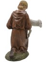 Kneeling shepherd with lamb in painted resin 10 cm Landi