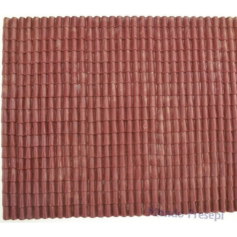 Panel de techo de PVC rígido rojo de 34x24,5 cm Mondo Presepi