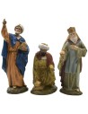 Three Wise Men in painted resin 10 cm Landi economic series