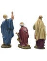 Three Wise Men in painted resin 10 cm Landi economic series