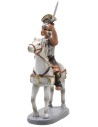 Roman soldier on horseback in painted resin 10 cm Landi