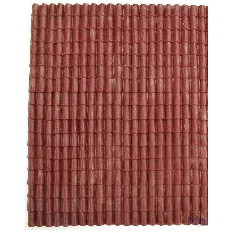 Panel de techo de PVC rígido rojo cm 17x25